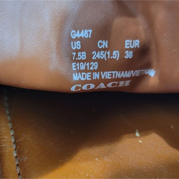 Coach Shoes Size 7.5B Coach McKenna Driver Loafers Coach Signature Monogram Logo - Picture 12 of 12